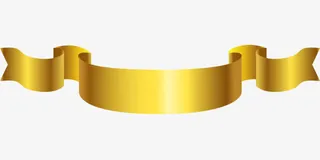 漂浮金色彩带免抠