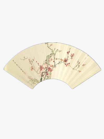 梅花折扇免抠