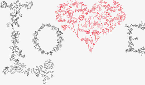 I love 花纹免抠