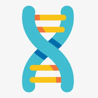 一段手绘的基因链免抠