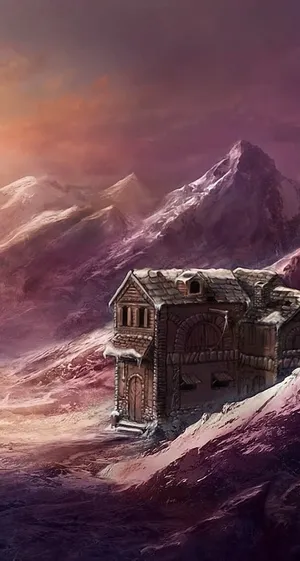 手绘木质房屋插画免抠