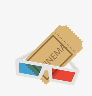矢量3D电影免抠