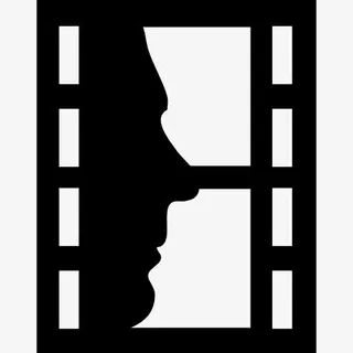 男人的脸在卷膜图标免抠