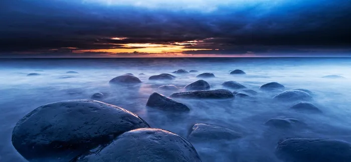 唯美夕阳大海素材高清