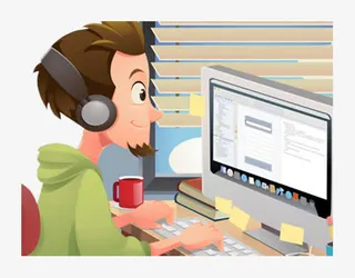 正在编程的程序员免抠