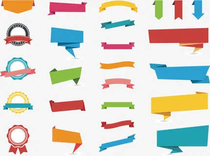 创意彩色标签素材免抠