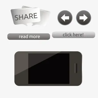 现代科技网站宣传元素免抠