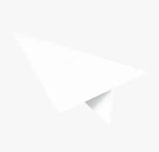 白色折叠纸飞机免抠