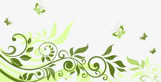 春天树叶藤蔓免抠