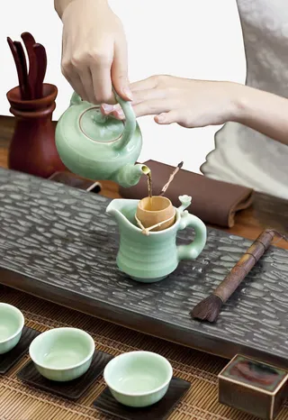 茶艺泡茶免抠