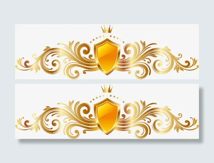 金色花纹奖状证书格式免抠