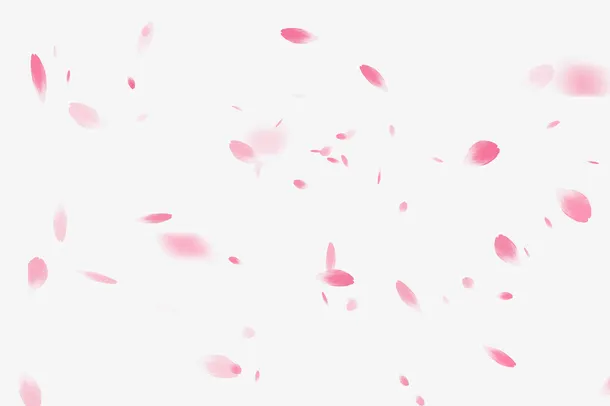 樱花浪漫花飘落瓣免抠