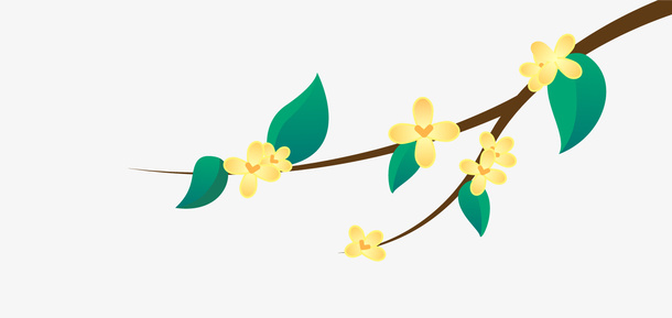 中秋节桂花树元素免抠