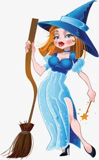 万圣节卡通女巫免抠