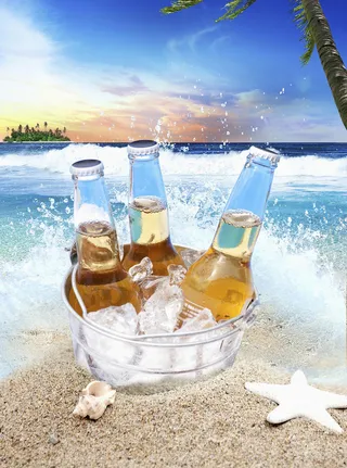 啤酒大气海报背景素材高清