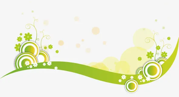 潮流圆形花开免抠