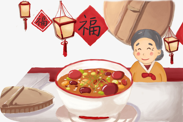腊八节新春装饰元素免抠