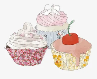 手绘 唯美 小清新  夏天 冰激凌免抠