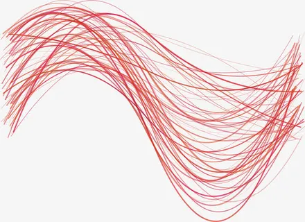 红色科技线条免抠