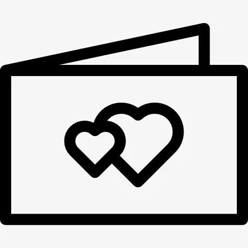 婚礼贺卡图标免抠