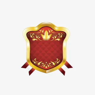 红色徽章装饰标签png免抠