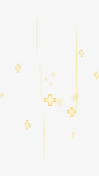 十字花纹手绘灯光免抠