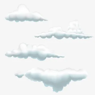 山形一样的白云免抠