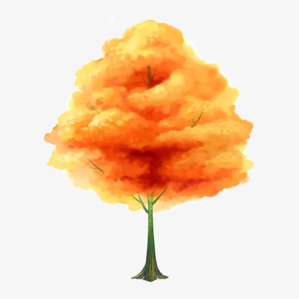 手绘树木免抠