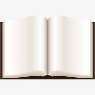 翻开的空白书本免抠