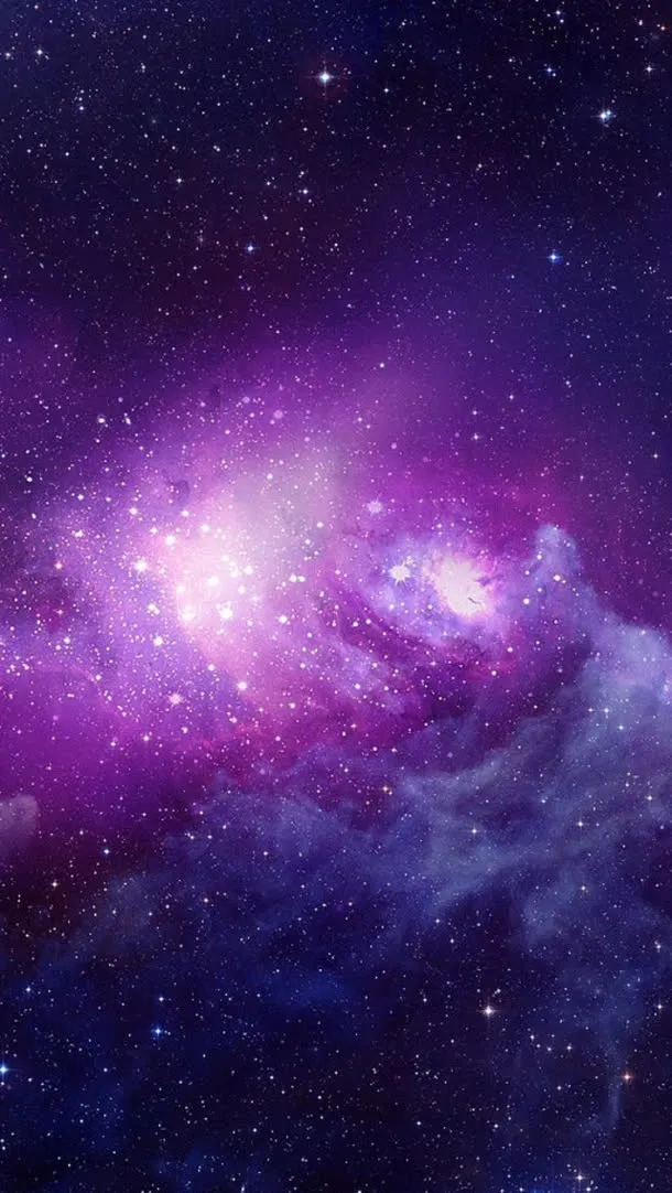紫色星空夜空星辰繁星免抠背景H5背景元素