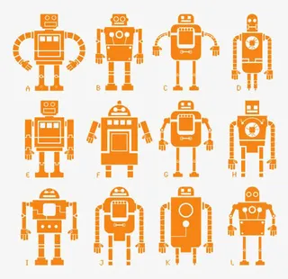 卡通机器人免抠