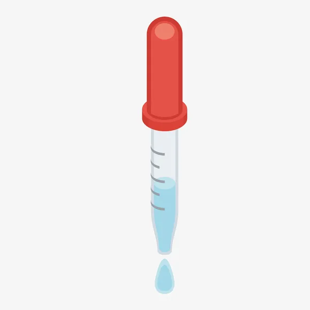 实验用的卡通滴管免抠