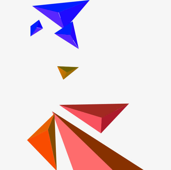 立体几何漂浮装饰免抠