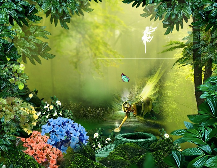 春季春天春季新品大自然森林精灵树木高清