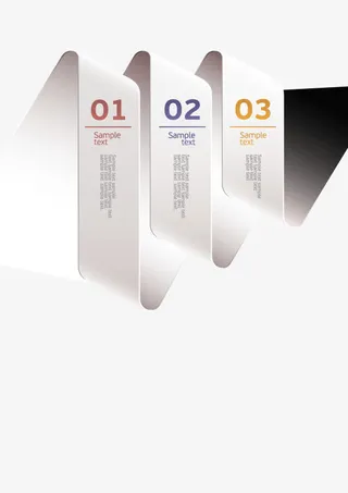 条状曲线信息展示ppt元素免抠