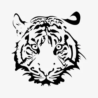 绘画老虎头免抠