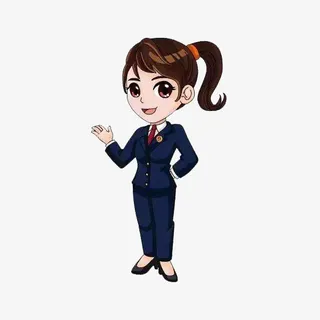 卡通微笑的检察官免抠