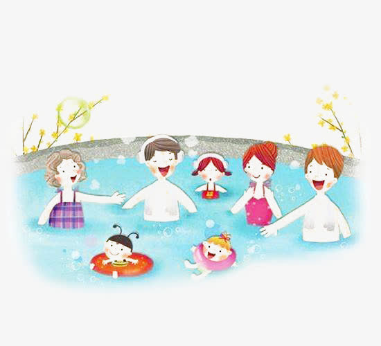 泡日本温泉玩耍图片素材免抠