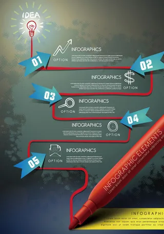 idea红记号笔灯泡目标背景图高清
