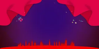 喜庆红色舞台背景高清