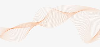 橙色曲线线条不规则图形免抠