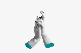 创意手势拼贴素材免抠