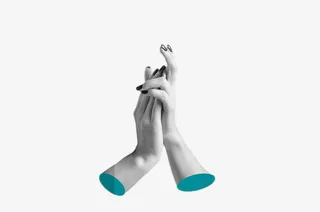 创意手势拼贴素材免抠