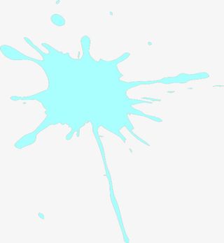 嫩绿色墨迹招聘海报免抠