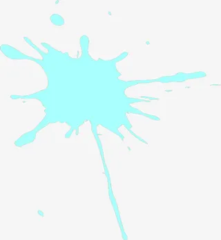 嫩绿色墨迹招聘海报免抠