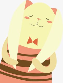 矢量图害羞的小兔子免抠