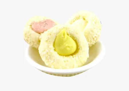 椰蓉夹心小点心素材免抠