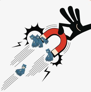 卡通磁铁插画免抠