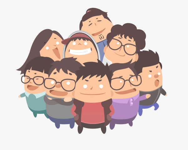 扁平化卡通团队免抠