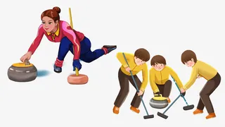 冬奥会项目冰壶免抠